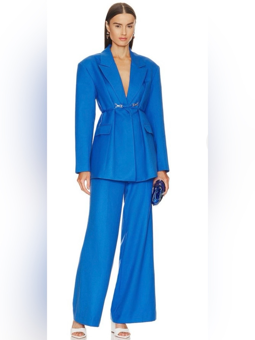 Significant Other Never Women’s Electric Blue Tailored Blazer 2 - Picture 2 of 16